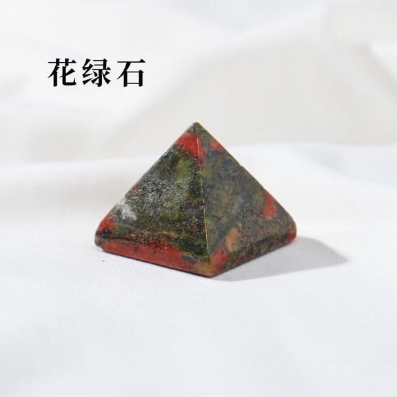 Namzi 2 pieces of natural crystal stone pyramid feng shui tower seven star array ornament desktop 2cm mixed color crystal stone decoration ornament