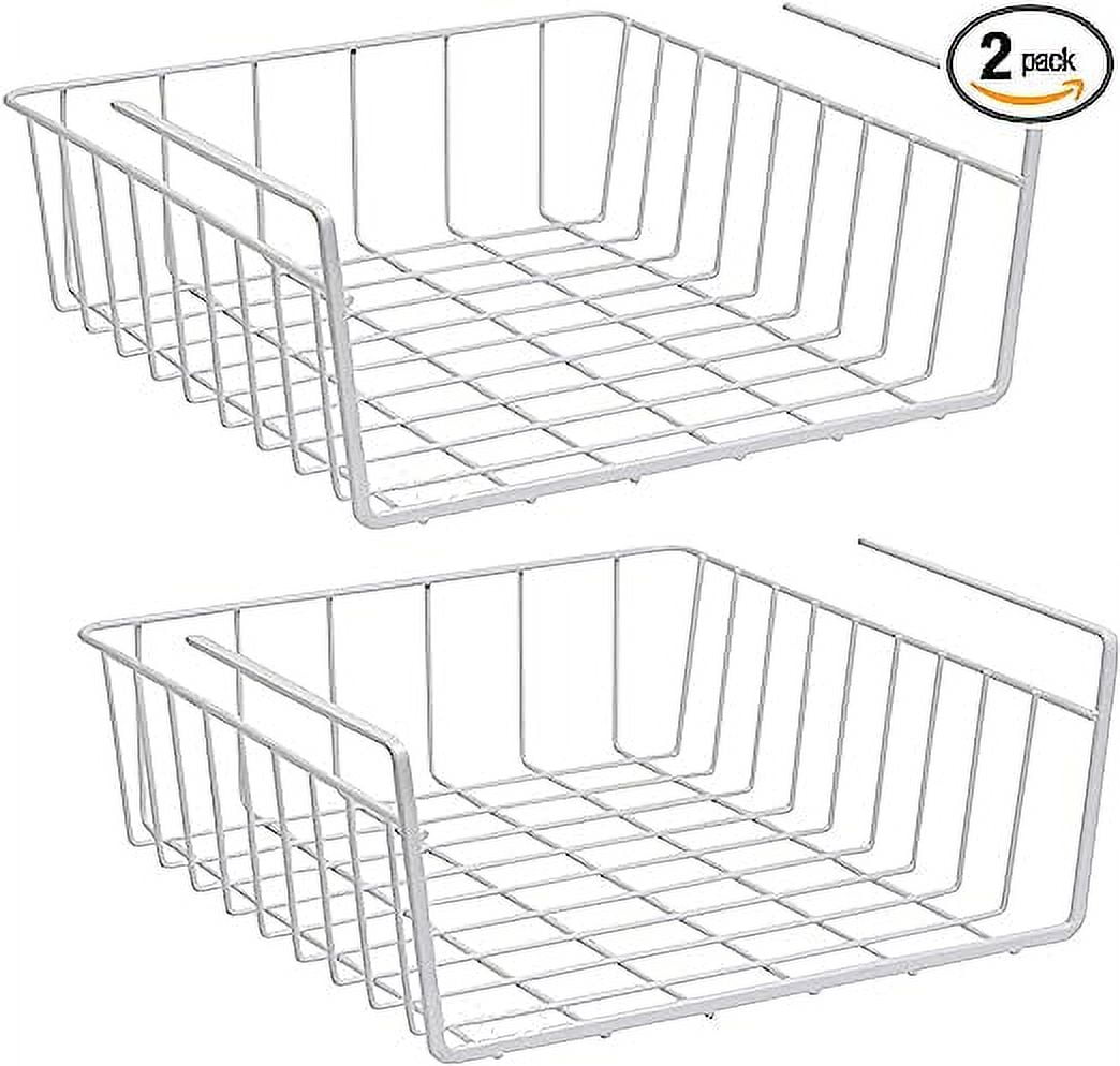 Namzi 2 x Hanging Basket Organiser, Hanging Under Shelf Storage Basket