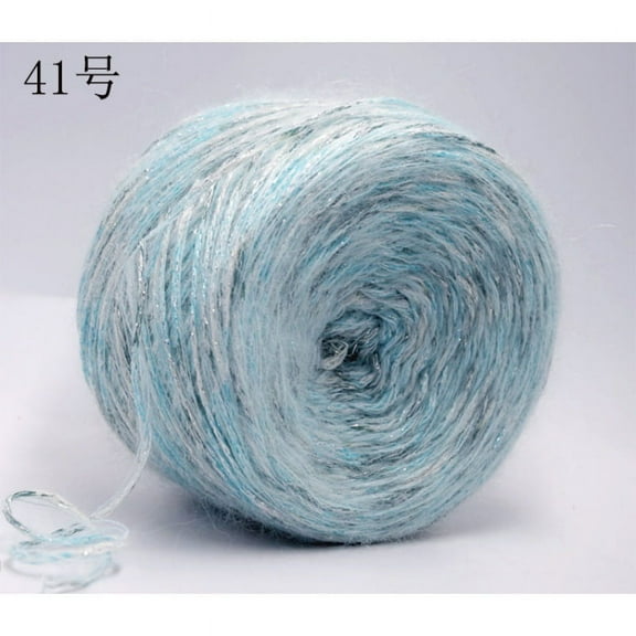 Namzi 200g Soft & Shiny Light Worsted Yarn, Assorted Variety Craft , Super Soft Fluffy Blend for Knitting, Crocheting, Loom and WeavingMulticolor Yarn for Knitting,Deep Blue