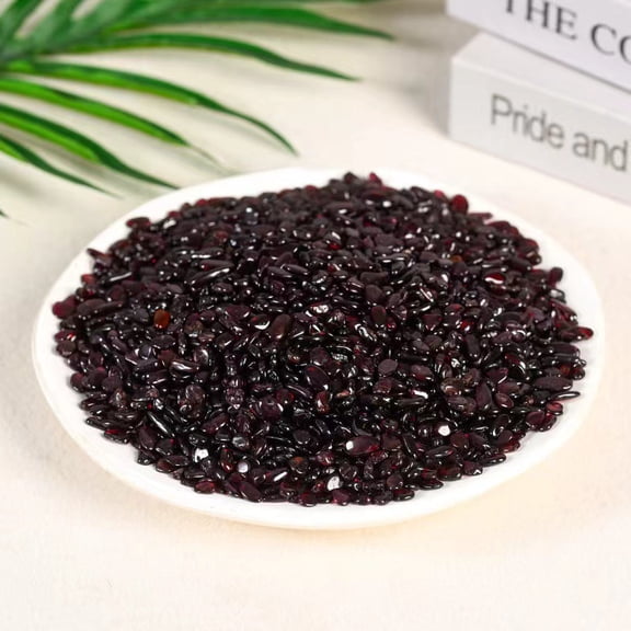 Namzi 200g natural deep red crystal crushed stone 9-12mm polished aromatherapy stone, natural crystal raw stone demagnetization stone fish tank decoration crushed stone