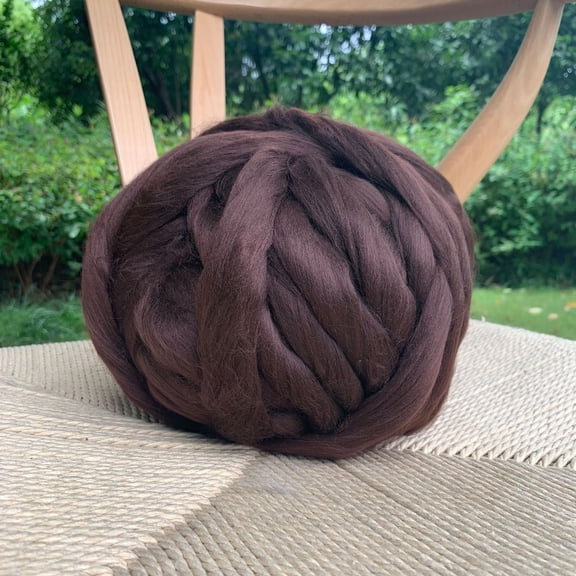 Namzi 250g Felting Wool Needle Felting Supplies for Beginners, Hand Spinning & Doll Making with Premium Wool Roving,Brown