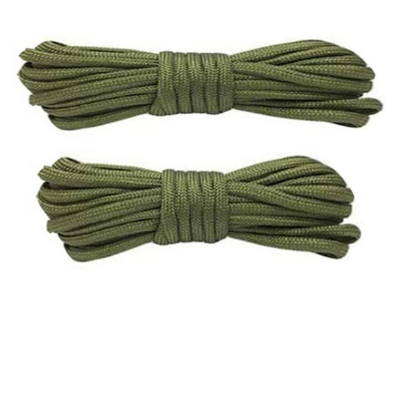 Namzi 2Pcs 4mm Braid Nylon Cord for Camping,Hammock,Clothsline,Hiking,Fishing-3yards,Dark Green