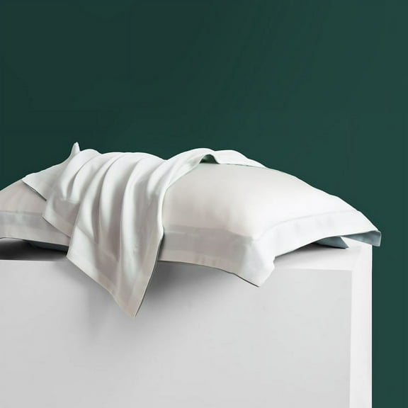 Namzi 2Pcs 60 tencel pillowcases Light luxury life, selected fabric pillowcase, guard your sweet dream 18.9x29.13inch(white