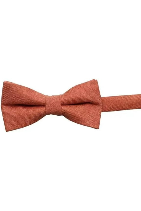 2pcs Classic Pre-Tied Bow Tie Formal Solid Tuxedo Adjustable Adults & Children Bowtie Wedding Party Fancy Plain Necktie（Orange）