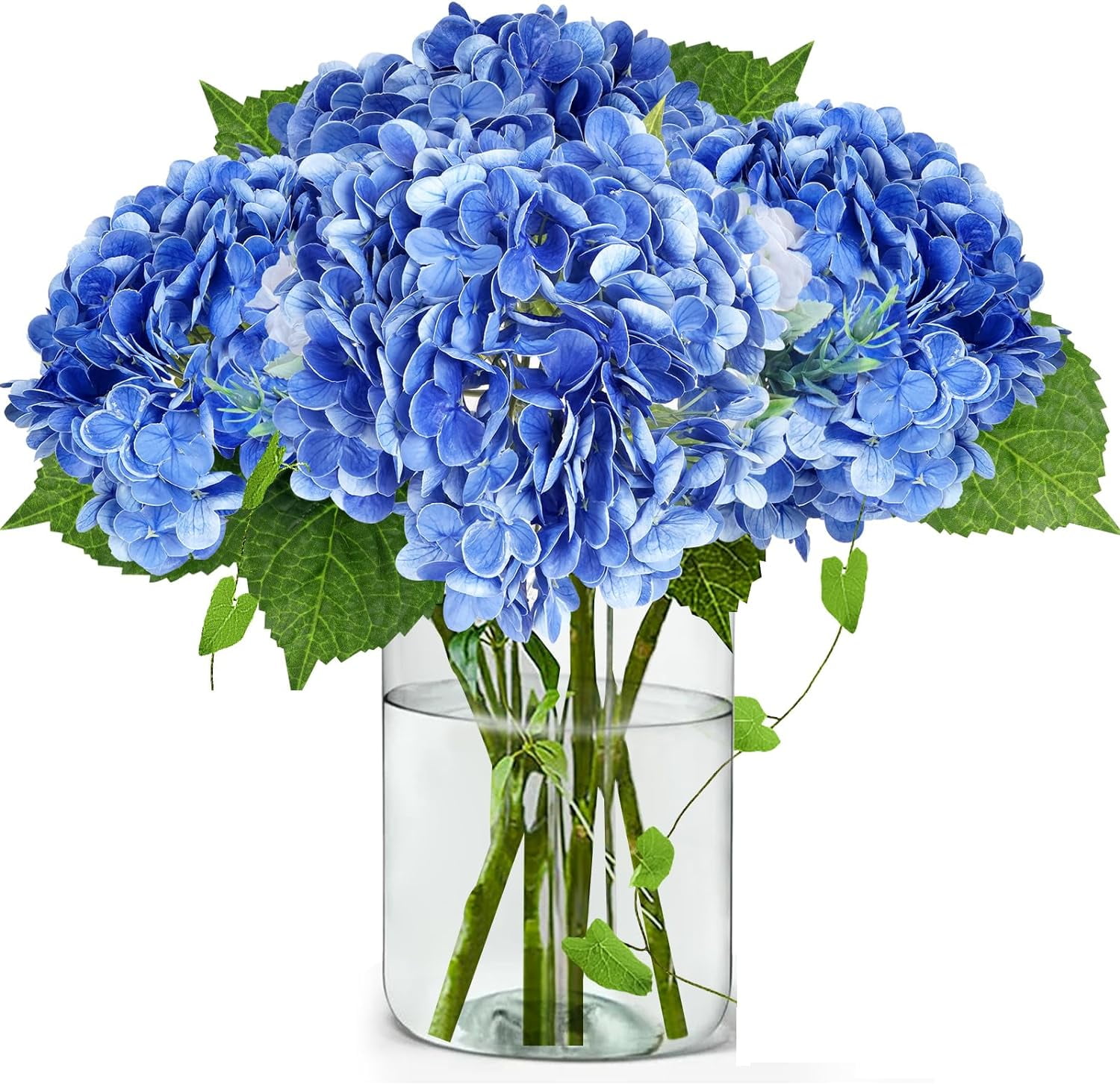 Namzi 3 Pcs 21in Artificial Hydrangea Flower Large Natural