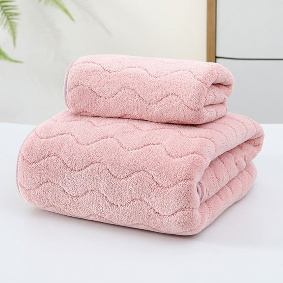 Namzi 3 Pcs pink Body Wash Cloth, 35*75CM Coral Fleece Towels & Washcloths, Ultra Soft Highly Absorbent Towel Wash Cloth Set for Body Face Cleansing, Bathroom Gym Travel Use
