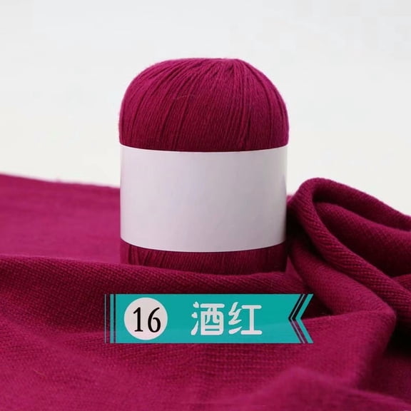 Namzi , 3 Shares Soft Knitting Yarn, Yarn for Crocheting Compatible, Plush Material Yarn for DIY Craft Projects, wine red Yarn, 2 Rolls Durable & Soft Yarn for Craft Enthusiasts