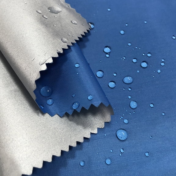 Namzi 3 Yard Polyester Fabric Silver Coated Fabric for Sun Protection, Dust-Resistant Outdoor Fabric, Versatile Sunshade Fabric for DIY Outdoor Use,Blue
