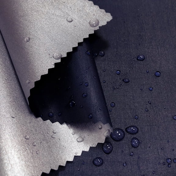 Namzi 3 Yard Polyester Fabric Silver Coated Fabric for Sun Protection, Dust-Resistant Outdoor Fabric, Versatile Sunshade Fabric for DIY Outdoor Use,Dark Blue