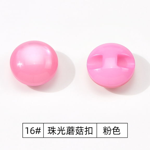 Namzi 30 PCS Round Pearlescent Resin Buttons,0.79in Mushroom Decorative Button for Hand Stitched Shirts,Sweater,Woolen Coats and Trench Coats Sewing Fasteners,Pink