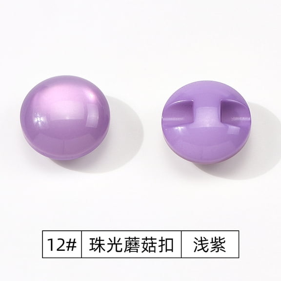 Namzi 30 PCS Round Pearlescent Resin Buttons,0.89in Mushroom Decorative Button for Hand Stitched Shirts,Sweater,Woolen Coats and Trench Coats Sewing Fasteners,Light Purple