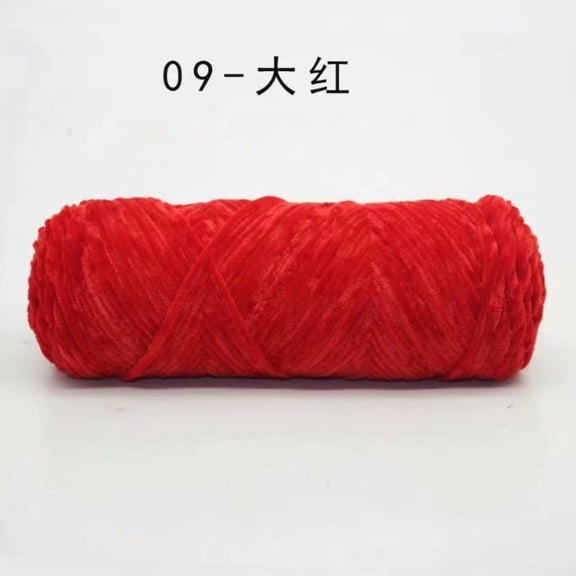 Namzi 300g Chenille Chunky Bulky Yarn, Soft Plush Knitting & Crochet Thread, Fluffy Blanket Craft Yarn, Warm DIY Weaving Yarn for Handmade Blankets Scarves Home Decor Projects,Red