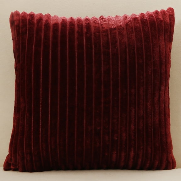 Namzi 3Pcs Simple magic pile pillow case Classic and timeless, pure color simple pillowcase, with any bed is brilliant 17.72x17.72inch(Wine red