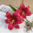 thumbnail image 1 of Namzi 3pcs 2 Heads 1 buds Lily Artificial Flowers, Fake flowers, Flores Artificiales Para, Wedding Decor, 1 of 5