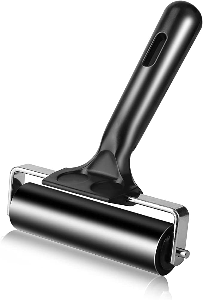 Namzi 4 Inch Rubber Roller Tool, Rubber Brayer Roller for Printmaking