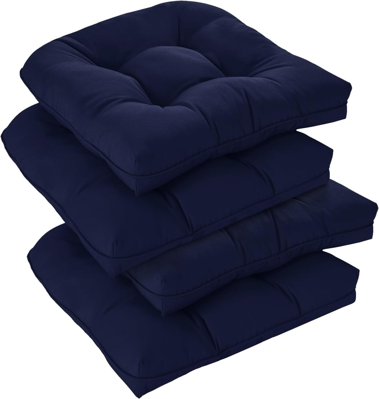 Namzi 4 Pack Outdoor Cushions, Patio Chair Cushions Outdoor Furniture Cushions for Garden, Balcony & Outdoor Dining Chairs Cushions,Dark Blue