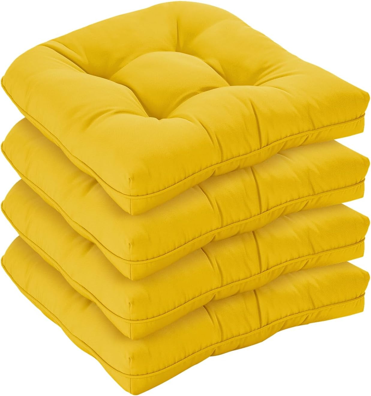 Namzi 4 Pack Outdoor Cushions, Patio Chair Cushions Outdoor Furniture Cushions for Garden, Balcony & Outdoor Dining Chairs Cushions,Yellow