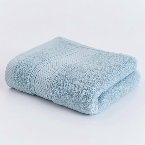 Namzi 4 Pcs Soft Towels for Bathroom, 35x75cm Pure Cotton Towels Bathroom, Ultra-Soft & Absorbent Bathroom Towels, Ideal Wash Cloths for Face,Style A .Blue+Grey.