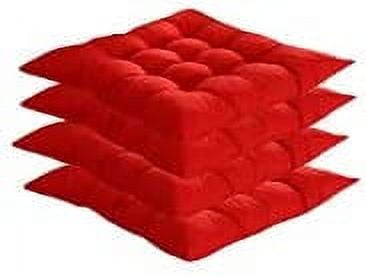 Namzi 40cm x 40cm Assorted Red Chair Outdoor Seating Cushions (4 Count)
