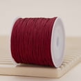 thumbnail image 1 of Namzi 49 Yards Nylon Craft Cord, 0.8mm Thin Beading/Jewelry Making Cord, Durable Bracelet String for DIY Crafts,Dark Red, 1 of 4