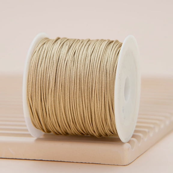 Namzi 49 Yards Nylon Craft Cord, 0.8mm Thin Beading/Jewelry Making Cord, Durable Bracelet String for DIY Crafts,Khaki