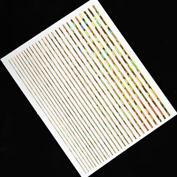 Namzi 5-Pack Manicure Nail Decals Self-Adhesive Decorative Nail Art Stickers for Salon Style DIY Nails,Gold A