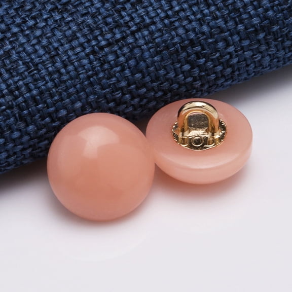 Namzi 50-Pcs 11.5MM orange Button Sewing - Resin+Alloy Buttons for Sewing Fasteners - Ideal for Various Crafts and Garment Decorations