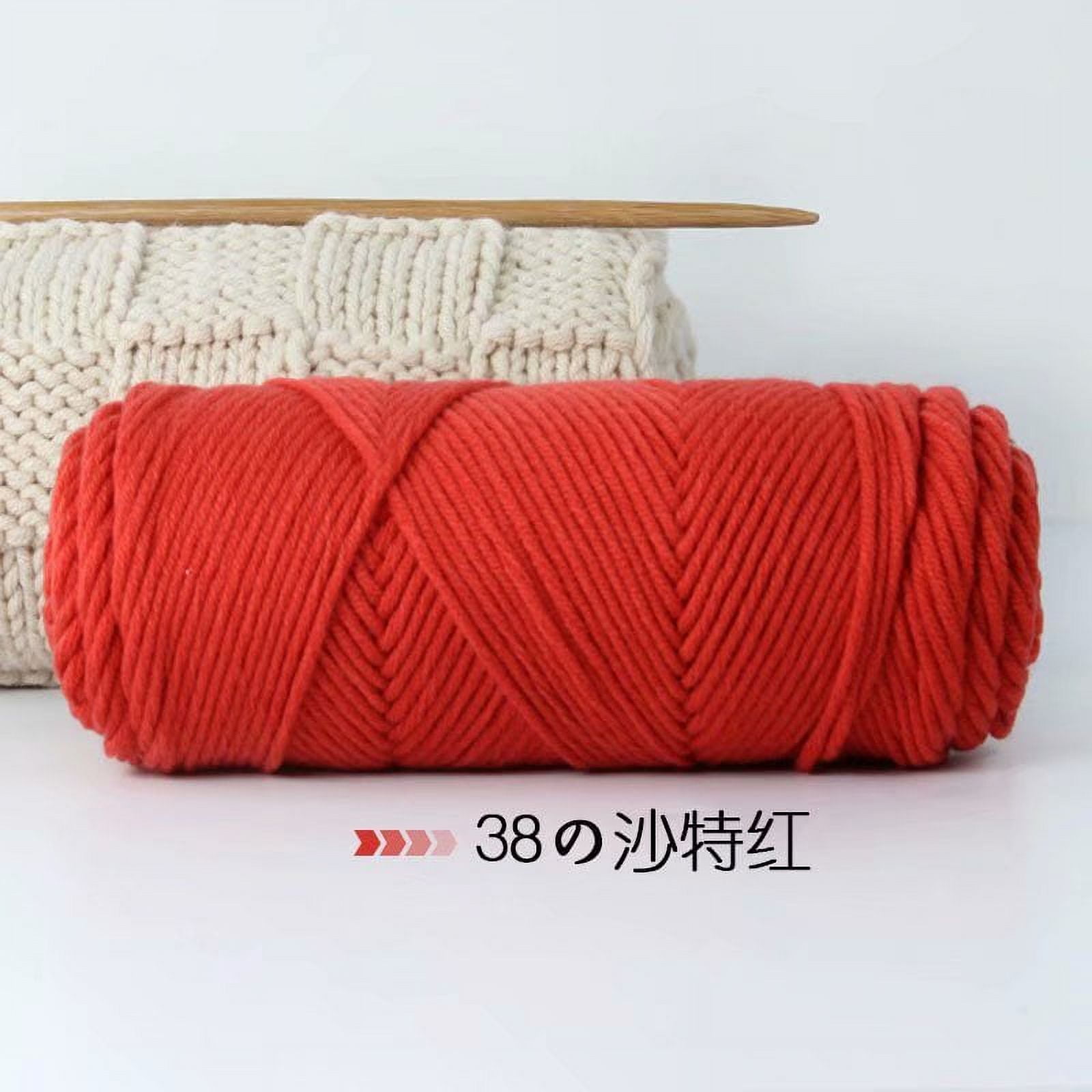 Namzi 500g Premium Soft Durable Yarn Acrylic & Wool Blend for Knitting, Crochet Projects, Ultra-Soft Craft Yarn,Dark Orange