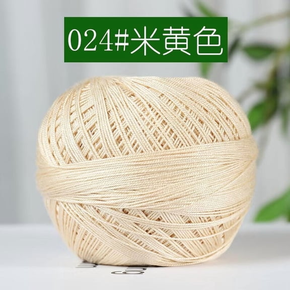 Namzi 50g Cotton Yarn Soft Knitting Lace Thread for Crochet, Weaving Craft Projects, DIY Handmade Supplies,Beige
