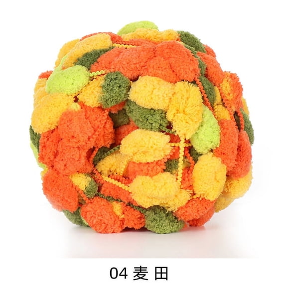 Namzi 50g Pom pom Yarn Soft Ball Yarn for Crochet & Knitting, Craft Yarn Made of Acrylic & Dacron, Ideal for DIY Projects,A281