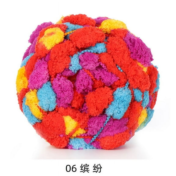 Namzi 50g Pom pom Yarn Soft Ball Yarn for Crochet & Knitting, Craft Yarn Made of Acrylic & Dacron, Ideal for DIY Projects,A282