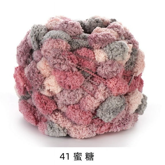 Namzi 50g Pom pom Yarn Soft Ball Yarn for Crochet & Knitting, Craft Yarn Made of Acrylic & Dacron, Ideal for DIY Projects,A298