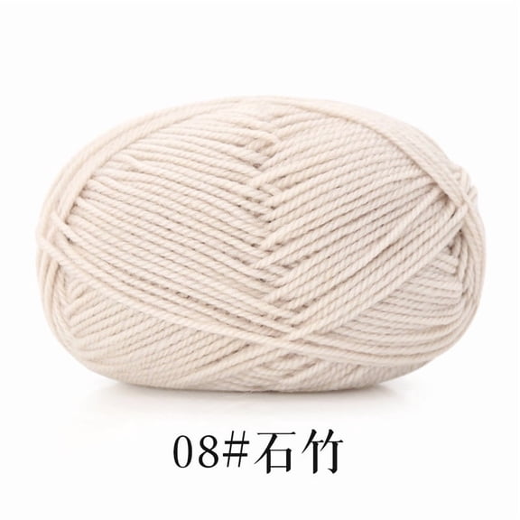 Namzi 50g Ultra Soft Yarn Beginners Crochet Yarn, DIY Craft Yarn for Sweater, Scarf, Blanket Making,Style A,Beige