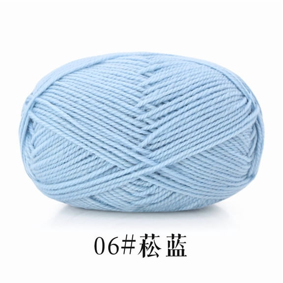 Namzi 50g Ultra Soft Yarn Beginners Crochet Yarn, DIY Craft Yarn for Sweater, Scarf, Blanket Making,Style A,Light Blue