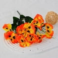 thumbnail image 1 of Namzi 6 Bundles Artificial Flowers Pansy, 13in Outdoor UV Resistant Fake Small Wild Flower Daisy No Fade Faux Plastic Violets Plants for Home Wedding Table Centerpieces Garden Porch Decor - Fall, 1 of 3