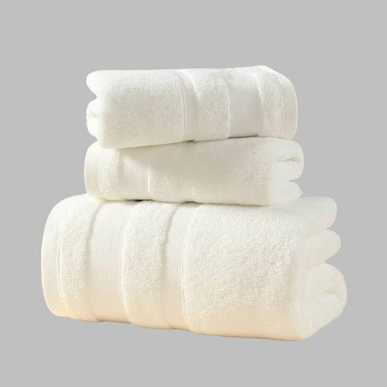 Namzi 6 Pcs Soft Washcloths, white 74x34cm - Cotton Bathroom Face Towels, Absorbent Wash Cloths for Face and Body .