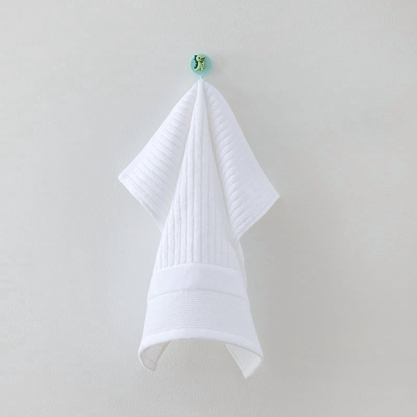 Namzi 6 Pcs white Thick Towels, 34x72cm Pure Cotton Bathroom Wash Cloths, Ultra-Absorbent & Soft Thick Towels for Daily Use, Ideal Cotton Washcloths for Face,