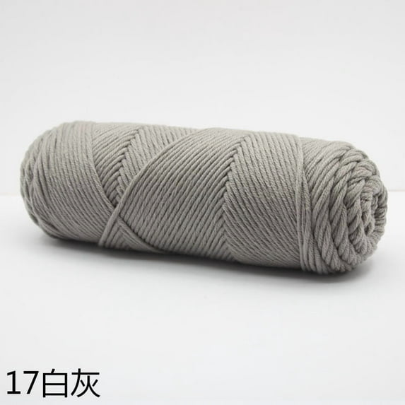 Namzi 8-Strand Mixed Fiber Yarn for Crocheting - 2 Rolls off-white gray Yarn, Soft Premium Yarn Packs for Crocheting Projects, Durable Yarn for DIY Crafts