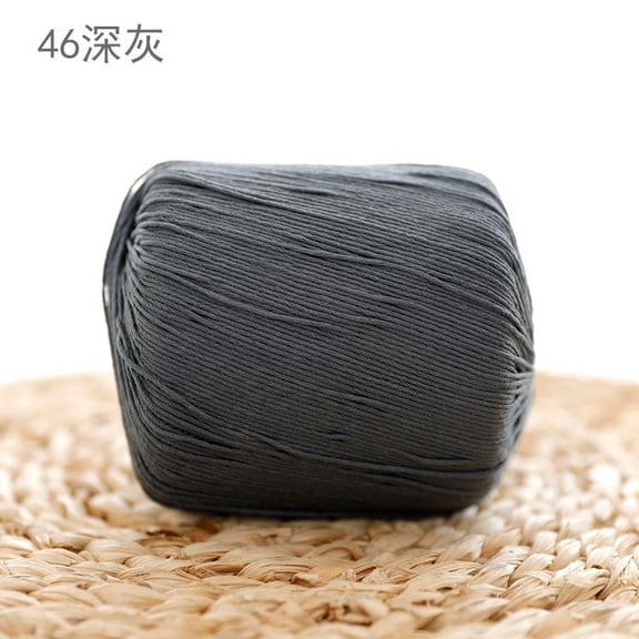 Namzi 80g Multicolor Crochet Thread Premium Cotton Thread for Detailed Handwork, Versatile Threadart Crochet Supplies,Drak Grey A