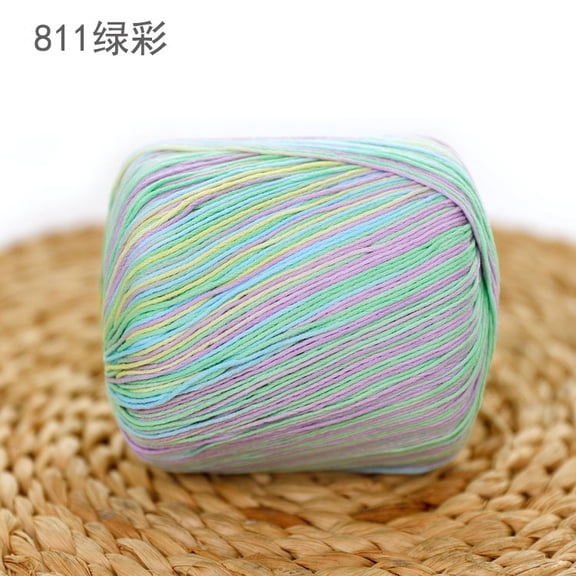 Namzi 80g Multicolor Crochet Thread Premium Cotton Thread for Detailed Handwork, Versatile Threadart Crochet Supplies,Multicolor 11