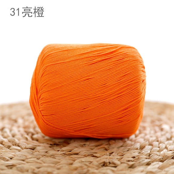 Namzi 80g Multicolor Crochet Thread Premium Cotton Thread for Detailed Handwork, Versatile Threadart Crochet Supplies,Orange A