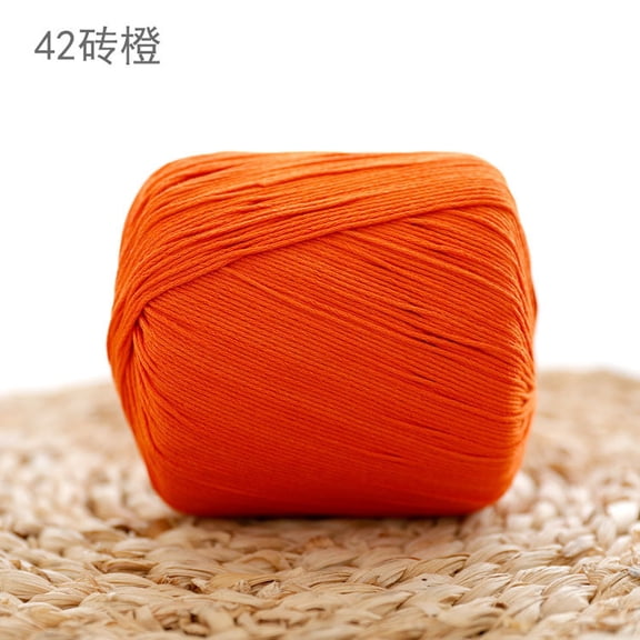 Namzi 80g Multicolor Crochet Thread Premium Cotton Thread for Detailed Handwork, Versatile Threadart Crochet Supplies,Orange Red