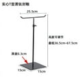 thumbnail image 1 of Namzi Adjustable Hanging Bag Stainless Steel Wallet Stand Display Stand Clothing Store Bag Display Stand Hanging Bag Stand Circular Bracket Tube (T-shaped brushed, black), 1 of 4