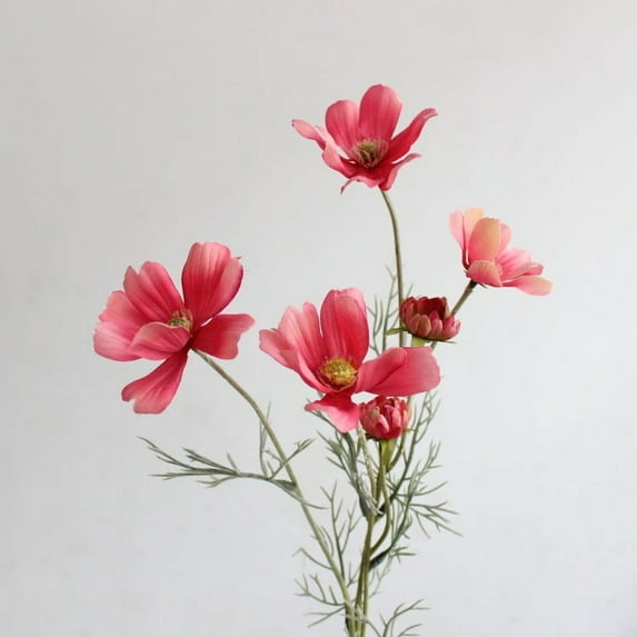 Namzi Artificial Flowers 6 Pcs Fake Flowers, Plastic & Silk Material for Wedding Decorations, Home Decorations & Table Decorations, Realistic Bouquet for Festive/Everyday Use,Q44