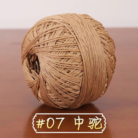 Namzi Assorted Yarn - Wool for Knitting (6 Shares), 40% Linen 60% Cotton Blend 1 roll, Mid camel color - Suitable for Crocheting & Handcraft Projects