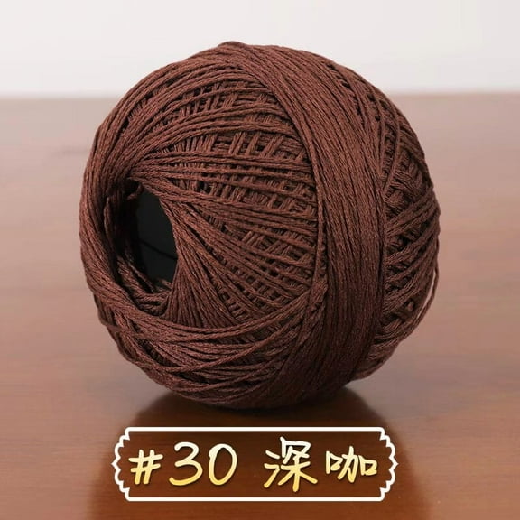 Namzi Assorted Yarn - Wool for Knitting (6 Shares), 40% Linen 60% Cotton Blend 1 roll, dark brown - Suitable for Crocheting & Handcraft Projects