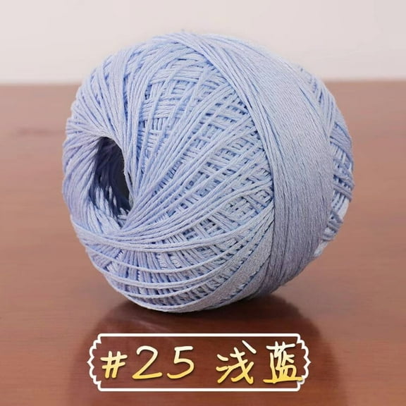 Namzi Assorted Yarn - Wool for Knitting (6 Shares), 40% Linen 60% Cotton Blend 1 roll, light blue - Suitable for Crocheting & Handcraft Projects