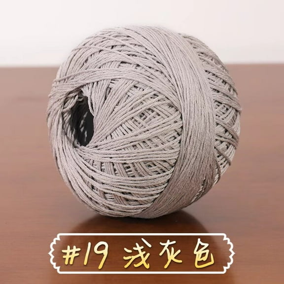 Namzi Assorted Yarn - Wool for Knitting (6 Shares), 40% Linen 60% Cotton Blend 1 roll, light gray - Suitable for Crocheting & Handcraft Projects