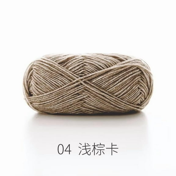 Namzi Assorted Yarn - Wool for Knitting, 78% Cotton 22% Acrylic Blend, Light brown, 1 roll - Ideal for Crocheting & Craft Projects
