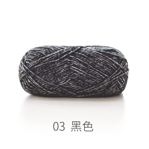 Namzi Assorted Yarn - Wool for Knitting, 78% Cotton 22% Acrylic Blend, black, 1 roll - Ideal for Crocheting & Craft Projects